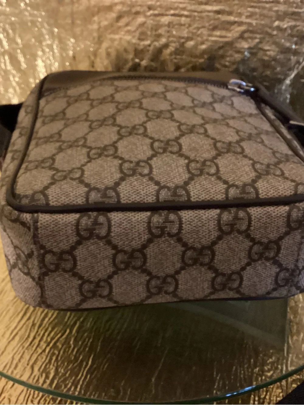 Gucci Beige and Brown GG Canvas Messenger Bag